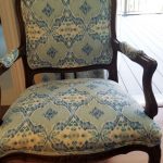 matching chair and drapes by Rosen Interiors