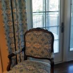 matching chair and drapes by Rosen Interiors