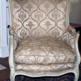 after reupholstering a bergere chair