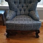 Custom upholstered antique chair